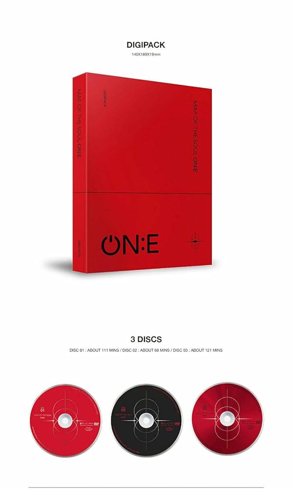 BTS MAP OF THE SOUL ON:E DVD. 3 DISC(DVD CD/about 300 mins)+
